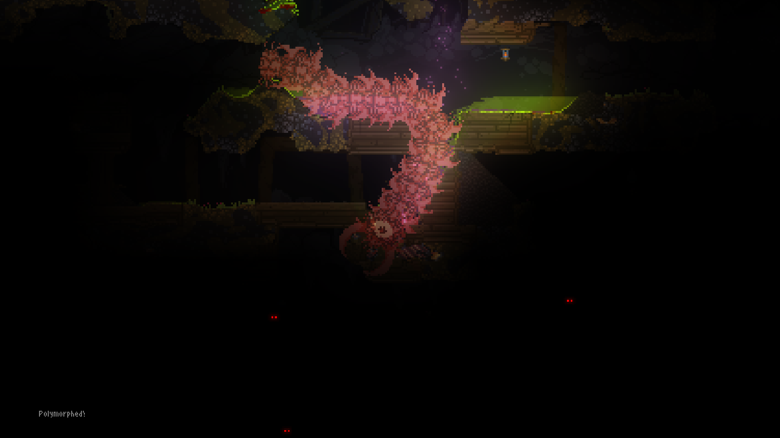 The polymorph potion turned me into this giant horror centipede. I don't know if I was in control of